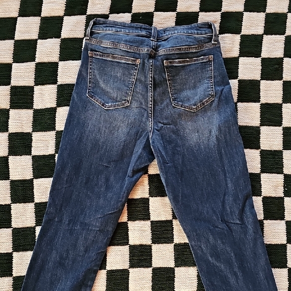 High Rise Blue Distressed Jeans - Picture 3 of 6